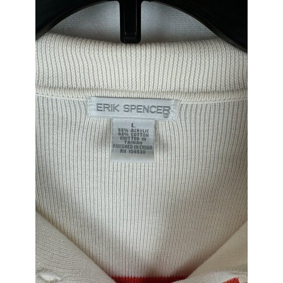 Erik Spencer Women Button Up Striped Long Sleeve Cardigan Sweater Size L - Picture 3 of 8